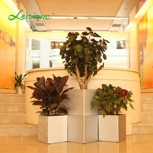 Leizisure थोक आउटडोर बागवानी भूनिर्माण प्लास्टिक लक्जरी शीसे रेशा घन वर्ग मॉड्यूलर स्वयं पानी बोने की मशीन बॉक्स - Product Image 5