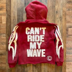 Sudaderas con capucha de peso pesado con lavado ácido personalizadas para hombre, suéter de fabricante, ropa de calle, sudaderas con capucha de gran tamaño con cremallera completa y estampado abullonado - Product Image 3