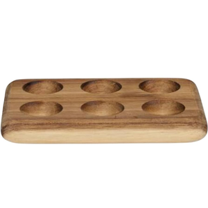 Porte-oeufs en bois 6 fentes accessoires de cuisine en gros porte-oeufs en bois massif personnalisé - Product Image 1