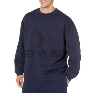 Survêtement d'hiver écologique taille XL pour hommes nouveau sweat à col rond en éponge française à manches longues séchage rapide polaire respirant - Product Image 4