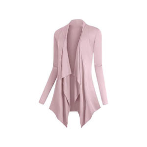 Sweats à capuche longs à manches longues couleur unie polaire fermeture éclair à capuche lâche grande poche pull hauts manteau sweats à capuche décontractés - Product Image 4