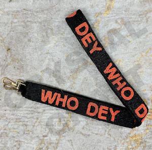 Correas para bolso con cuentas de oro blanco personalizadas, accesorio de moda 'Hook Em Horns', correa para monedero con cuentas, diseño con estampado de pata - Product Image 5