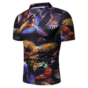 เสื้อโปโลผู้ชายเสื้อกอล์ฟแบบสวมหัวแห้งเร็วเสื้อโปโล3D พิมพ์ซับลิเมชันคอโพลีเอสเตอร์ - Product Image 2