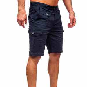 Venta caliente Heavyweight Camo Jean Shorts Hombres Venta al por mayor Patchwork Bordado Cargo Denim Shorts Custom Crop Raw Hem Shorts - Product Image 5