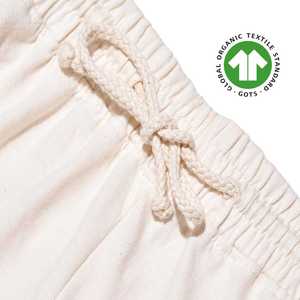 Pantalones cortos deportivos de algodón orgánico para mujer-Natural sin teñir, jersey de 5,4 oz, entrepierna de 6 pulgadas, suave, transpirable, con cintura elástica - Product Image 2