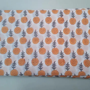 Batik imprimé coton Type véritable cire bloc imprime tissu main bloc coton impression coton vert tissu - Product Image 1