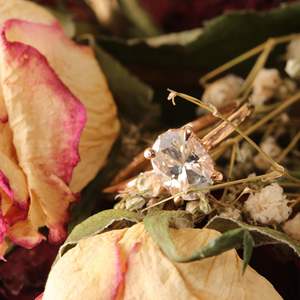 Oval Diamond Hidden Halo Engagement Ring for Her - Product Image 2