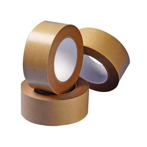 Ruban adhésif en papier kraft simple face adhésif acrylique résistant à la chaleur pour les applications de scellage de carton et d'emballage industriel - Product Image 1