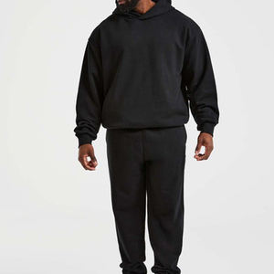 Sudadera con capucha unisex extragrande, holgada, de corte cropped, con hombros caídos, de tejido grueso y alto gramaje, estilo boxy, lisa, tipo jersey. - Product Image 3