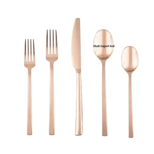 New Look Metal <b>Cutlery</b> <b>Set</b> with Plain Handle Copper Antique Finished for Restaurant & Hotel Dinnerware Flatware <b>Sets</b> - Product Image 5