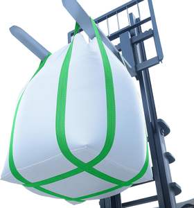 Sac FIBC en plastique avec sangles renforcées, système de fermeture sécurisé, fond plat pour le stockage extérieur, les chantiers de construction, l'agriculture et plus encore - Product Image 1