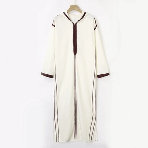 Best Selling <b>Men</b> <b>Thobe</b> Fabric <b>for</b> Muslim <b>Men</b> Long Sleeve <b>Thobe</b> Middle East Saudi Arab Islamic Abaya Dress - Product Image 3