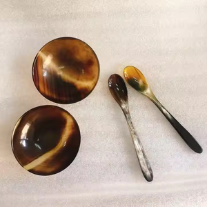 Horn <b>Bowl</b> Kitchenware Serving Ox Horn <b>Bowls</b> With Natural Materiel Horn for <b>Large</b> and Small Size by crescent crafts - Product Image 4
