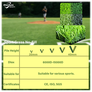 Personalizzabile 30mm in erba sportiva sintetica non riempita coperta a cinque <span class=keywords><strong>campi</strong></span> da calcio eco-friendly resistente al fuoco facile installazione - Product Image 2