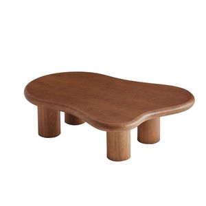 Mesa de Centro de Madera Maciza Hecha a Mano de Primera Calidad |   Mesa de Centro de Madera Resistente para Sala de Estar, Oficina y Decoración de Hoteles - Product Image 4
