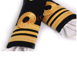 Épaulettes uniformes de pilote personnalisées en gros Épaulettes pour utilisation cérémonielle de ligne aérienne - Product Image 2