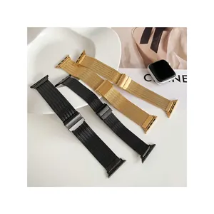 New Embossed Mesh Band Alta Qualidade Metal Steel Band Para Apple watch band