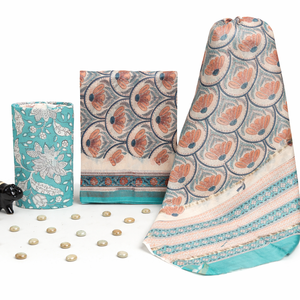 ผ้าฝ้ายทอเนื้อละเอียดพรีเมียมสำหรับตัดชุด ทนทานต่อการเสียดสี ดีไซน์ลายขอบประณีต ผ้าสำหรับชุดฤดูร้อนสไตล์ชาติพันธุ์ แบบยังไม่ได้เย็บ - Product Image 1