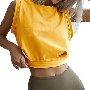 Women's Active Wear Seamless Yoga <b>Crop</b> <b>Top</b> New Design with Breathable Feature Low Price OEM Service Logo on Front - Product Image 5