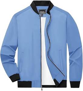 Chaqueta Bomber Unisex Personalizada con Logotipo, Delgada, con Cuello Alto, Bolsillos Casuales, Impermeable, de Lona, Poliéster y Algodón, Resistente al Viento - Product Image 2