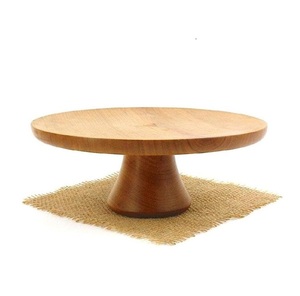 Placa superior impresa Mango madera pastel pantalla Pedestal servir taza pastel soporte para el hogar restaurantes fiesta uso - Product Image 6