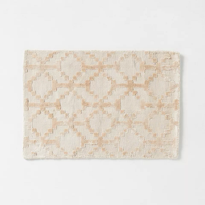 Tapis tissé à la main en mélange de laine et de viscose moderne Tapis artisanal doux et durable pour le salon ou la chambre à coucher dans des tons terreux neutres - Product Image 4
