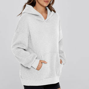 Sweats à capuche personnalisés de haute qualité en éponge française Streetwear pour femmes Sweats à capuche brodés de haute qualité à épaules tombantes pour femmes - Product Image 4