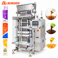 Machine de remplissage et d'emballage automatique multi-voies pour sachets de gel énergétique, gelée, haute vitesse, certifiée CE, haute productivité