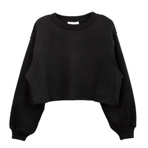 Sudadera de mujer Crop Top OEM Venta al por mayor Cropped Pullover Hoodies Sudadera con capucha de gran tamaño personalizada para mujer - Product Image 5