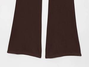 Pantalon évasé élastique de mode pour femmes, nouveau style, décontracté, respirant, style vintage, taille haute - Product Image 6