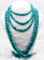 Perles de Turquoise Naturelle de Qualité Supérieure (Grade AAA) 8mm, Fabriquées en Inde, Modèle RB-TUR-8 Anshul Impex, Idéales pour la Méditation