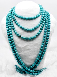 Perles rondes en turquoise naturelle de qualité supérieure, 8 mm, en provenance d'Anshul Impex, au prix direct usine. - Product Image 2