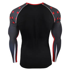 Protector de sarpullido de cuello redondo para hombre, ropa de Fitness ajustada, color personalizado - Product Image 4