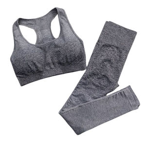 Nuevo conjunto de Yoga de 2 piezas sin costuras Ombre, mallas de cintura alta para levantar glúteos y Sujetador deportivo, ropa de entrenamiento y gimnasio para mujer - Product Image 2