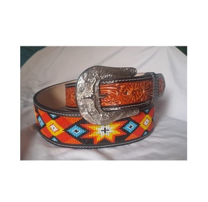 Venta caliente cinturones de cuero con herramientas florales unisex con hebillas de cuentas productos de caballo duraderos personalizados para hombres y mujeres - Product Image 1