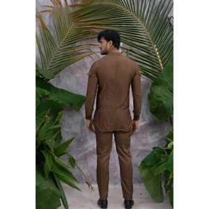 Ensemble Kurta court avec pantalon pour homme Parfait pour les occasions décontractées et festives Ensemble Kurta court confortable en coton pour homme - Product Image 2