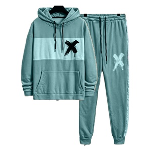 Survêtement en coton 100% durable, coupe décontractée, couleur unie, avec capuche, vente en gros OEM, tendances mode 2025, logo personnalisé - Product Image 2