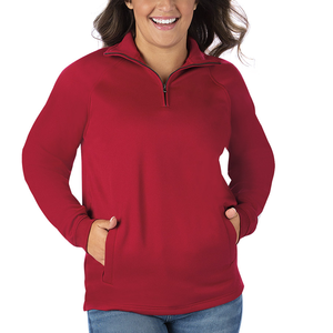 เสื้อสเวตเชิ้ตผู้หญิงแบบซิปครึ่งตัว ผ้าระบายอากาศได้ดี ไม่หดตัว ซักด้วยน้ำยาฟอกสีได้  แบบสั่งทำพิเศษ พิมพ์ลายส่วนตัวด้านหน้า - Product Image 1