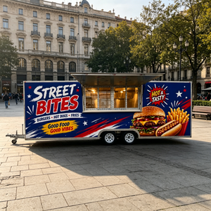 Nuevo Remolque <span class=keywords><strong>de</strong></span> Comida Comercial, Camión <span class=keywords><strong>de</strong></span> Pizza Móvil con Cocina Completa, Carrito <span class=keywords><strong>de</strong></span> Comida con Congelador en Venta, Usado - Product Image 1