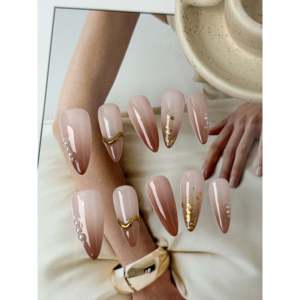 Mousse de noisette pour nail art, vernis à ongles premium avec adhésif durable, effet mousse parfumée noisette - Product Image 1