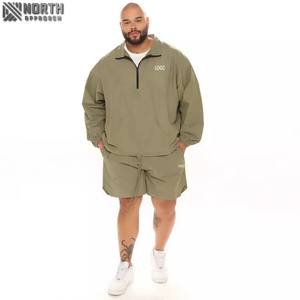 Conjunto Deportivo Informal Impermeable de Algodón Ligero para Invierno con Capucha Transpirable para Hombre, Chaqueta Cortavientos, Pantalones Cortos - Product Image 3