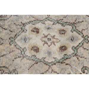 Tapis vintage 3,8x6,46 pieds, tapis turc, tapis en laine gris brun avec motifs de plantes et d'arbres - Product Image 5