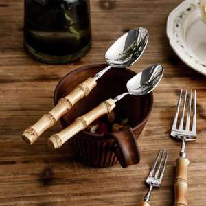 Complete High Quality Eco-Friendly Dishwasher Safe Stainless Steel Flatware Set Knives Forks Spoons Dessert Utensils Serving - Product Image 5