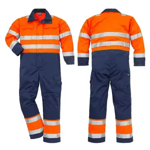 High Quality Personal Protective Safety Coveralls Cotton Polyester Fabric Strong Stitching Work Safety Coveralls