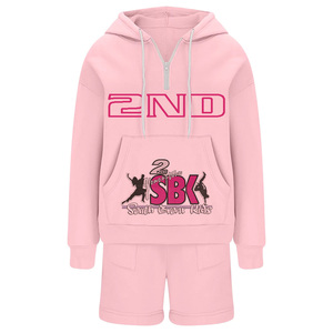 Service OEM de marque, ensembles de survêtement d'hiver, sweat-shirt à capuche élastique, pantalon de jogging, pantalon cargo, survêtement unisexe, ensemble 2 pièces, 100% - Product Image 1