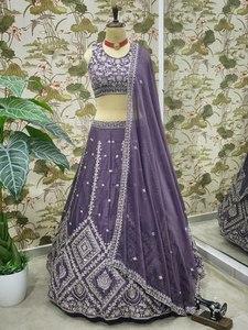 Garba fiesta y ocasión desgaste estrella Georgette tela hilo y bordado trabajo estilo Bollywood Fancy Chaniya Choli con Dupatta - Product Image 6
