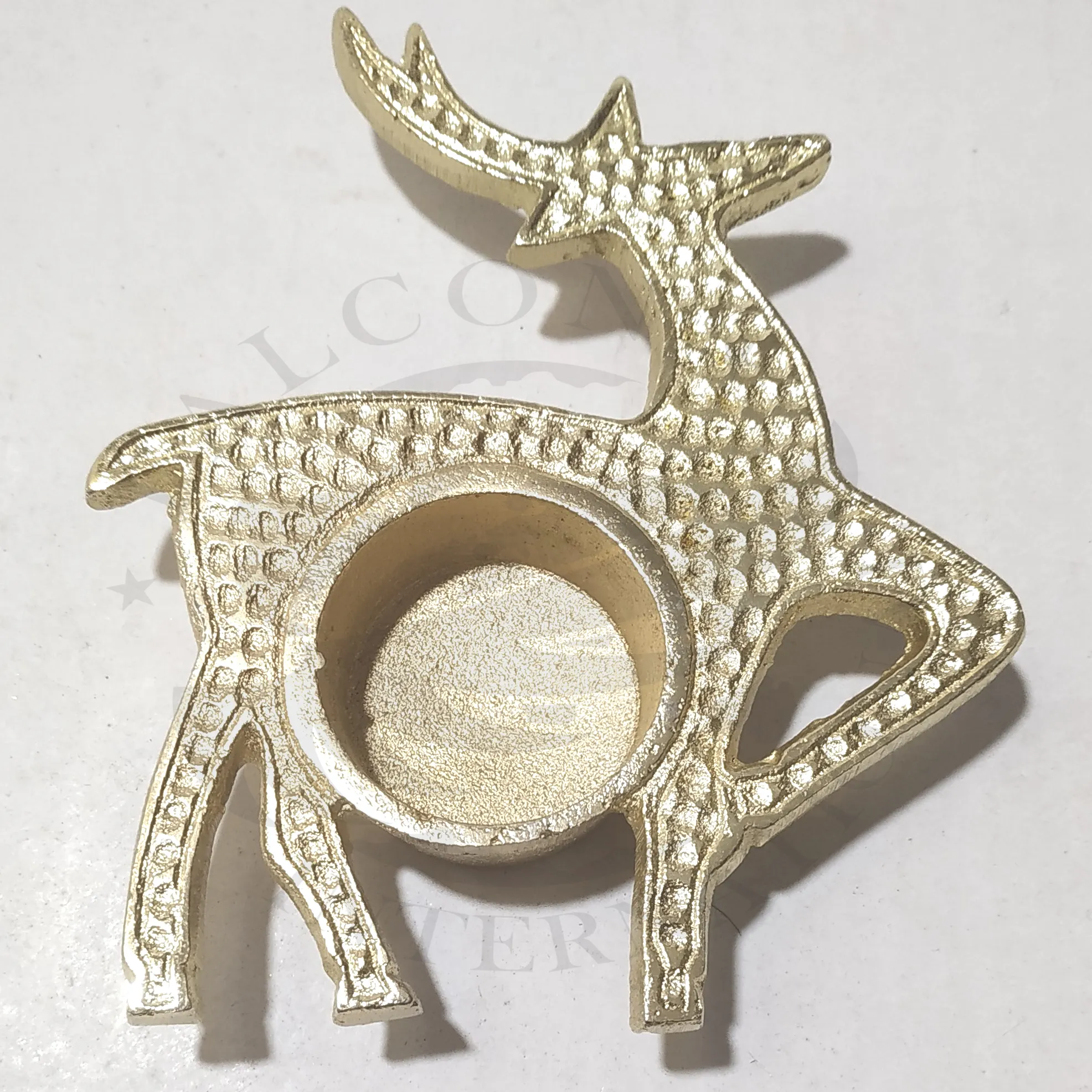 Noel hediyesi ren geyiği mumluk tealight lüks tasarım mum Tealight tutucu şamdan altın geyik