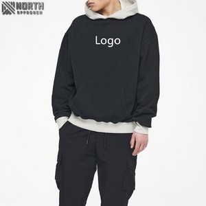100% coton mode luxe coupe régulière pull à capuche Streetwear avant épais poids lourd hommes à capuche 180gsm séchage rapide - Product Image 3