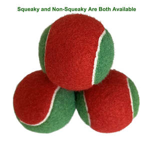 Balles de tennis personnalisées de Noël de 2.5 "pour chiens Balles de tennis grinçantes Balle de dressage pour chiens avec couleurs assorties - Product Image 4