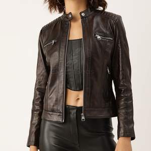 Veste en cuir véritable de meilleure qualité tenue décontracté motard taille adulte fabrication de veste en cuir pour femmes - Product Image 1